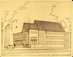 Ontwerp Hoofdgebouw PUEM Catharijnesingel Utrecht 1934
<br/>
Ed. Schulte, 20 oktober 1934